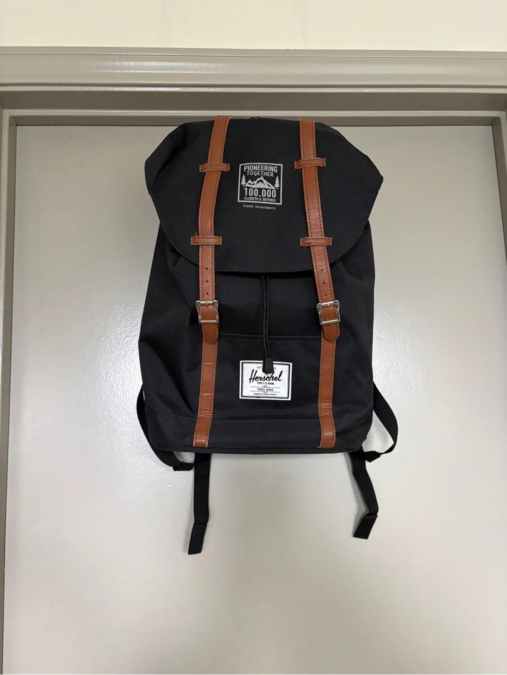 Herschel Supply Company Black Backpack with padded Laptop Sleeve & Buckle Straps